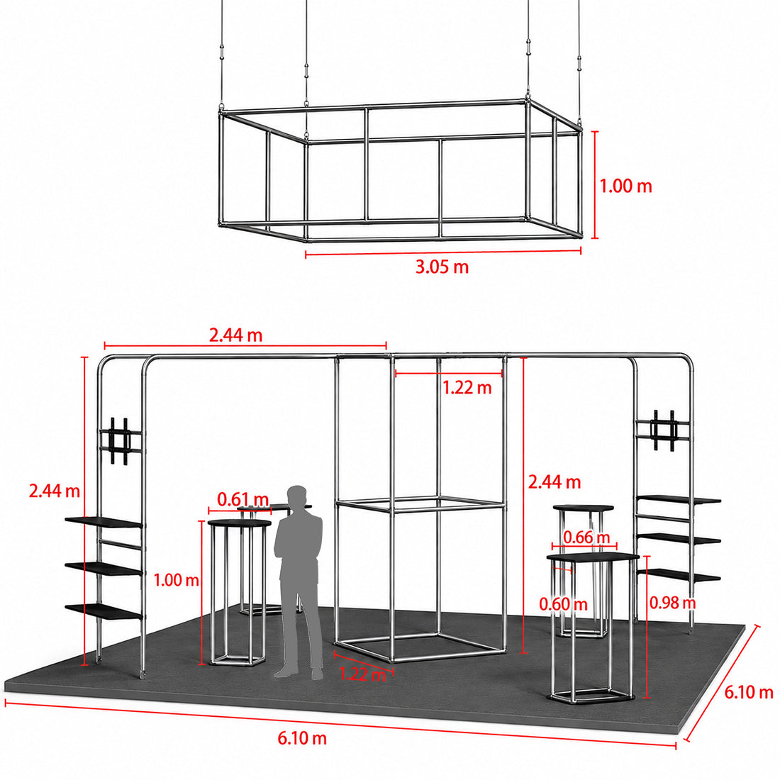 Modular Booth Kits 6m x 6m - Model 08