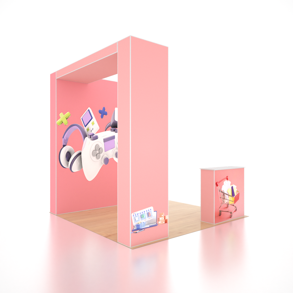 SEG Pro Popup Booth – Model 1 (3m x 3m)