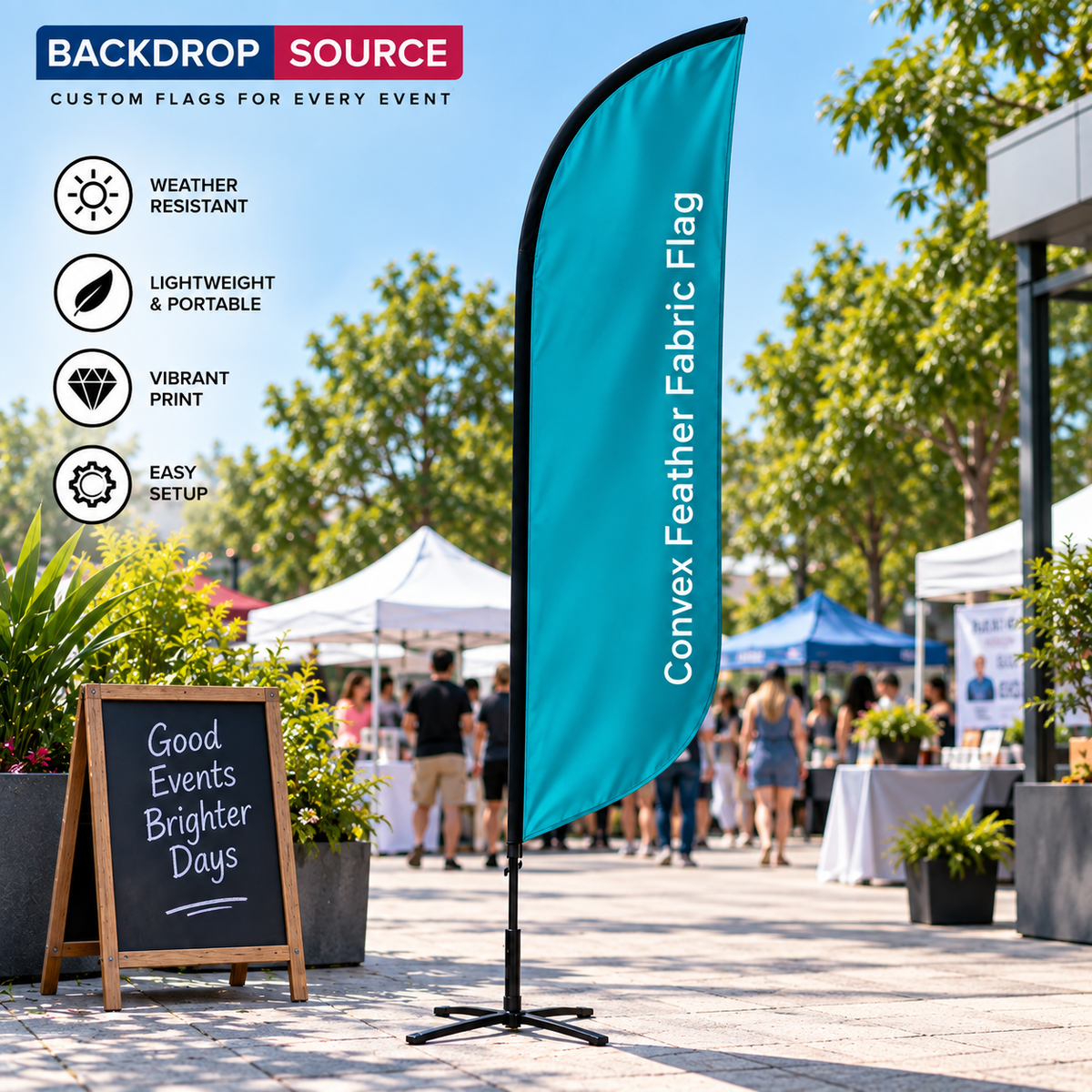 R Shape Fabric Flag