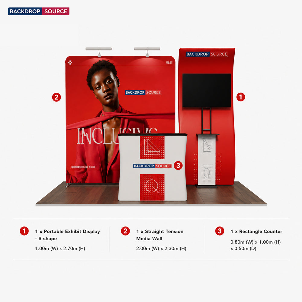 Portable Exhibit Display 3m x 3m - Model 10