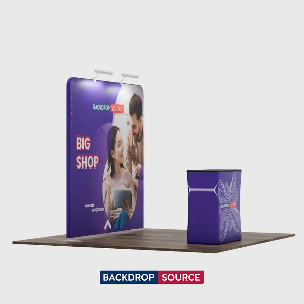 3m x 3m Straight Exhibit Pro 3-in-1 Display Kit with Hard Podium Case