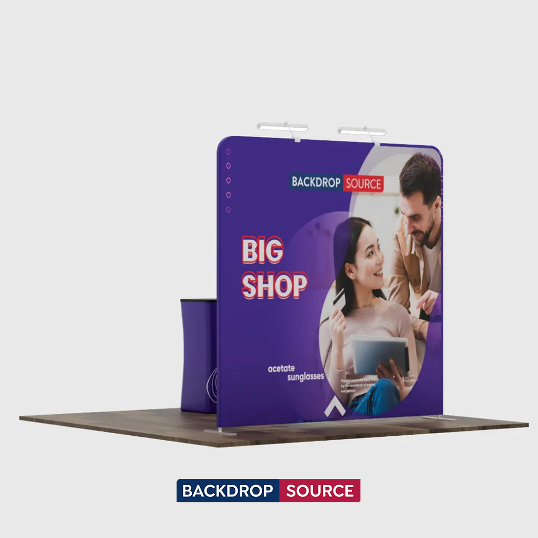 3m x 3m Straight Exhibit Pro 3-in-1 Display Kit with Hard Podium Case