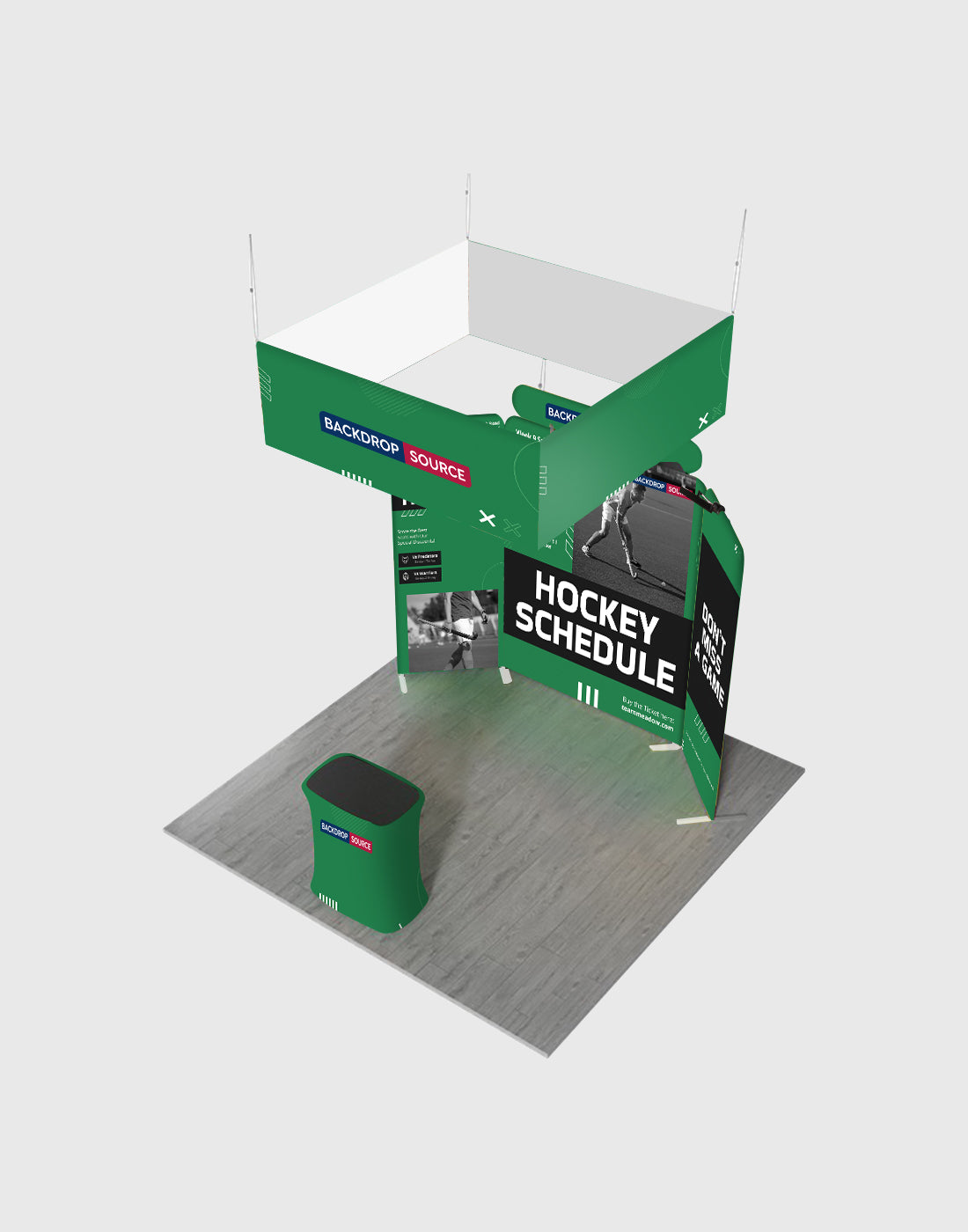 3x3m Magnetic Booth Kit with Hanging Banner & Counter