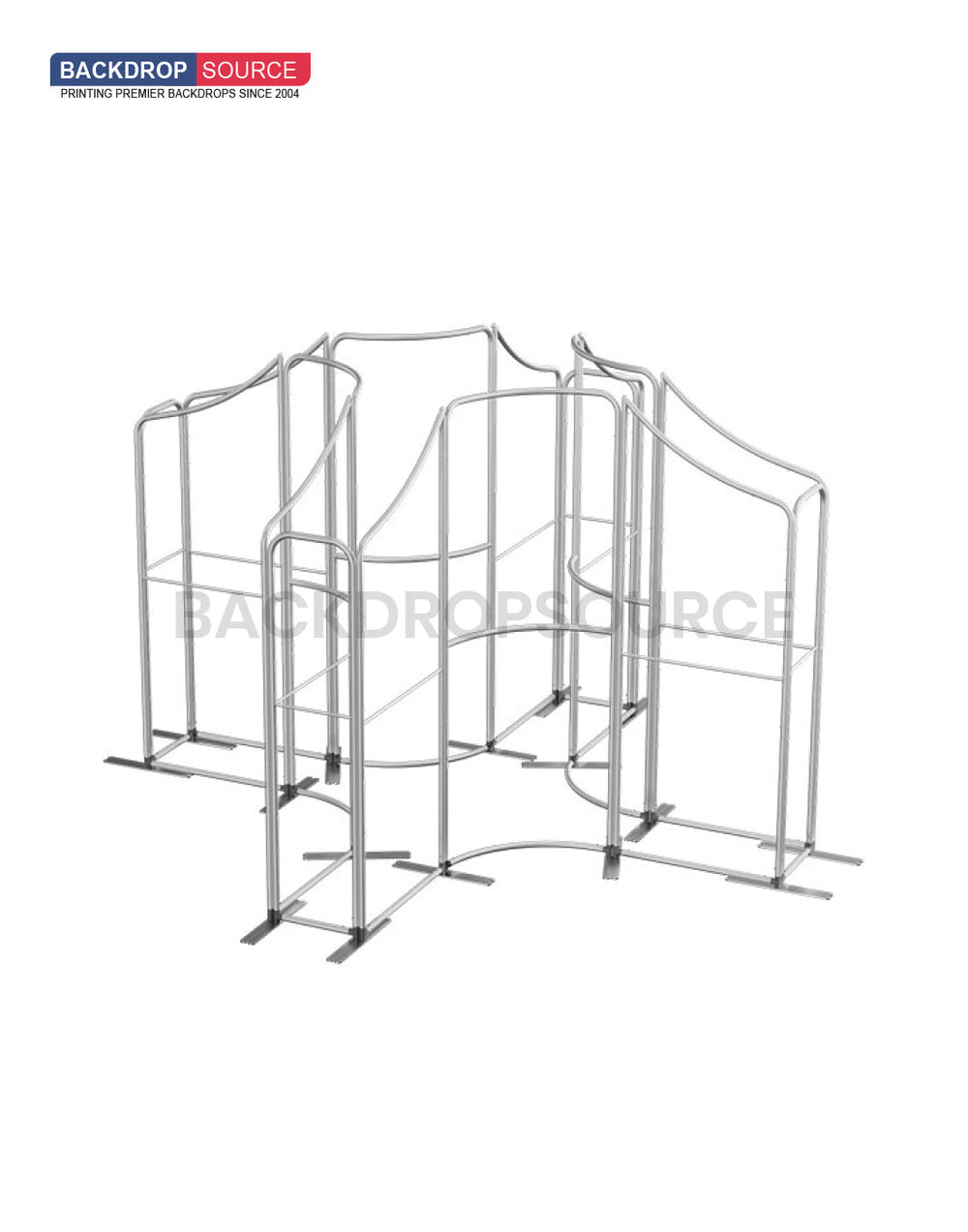 Magnetic Fabric Booth Display - Model 4 (4m x 4m)
