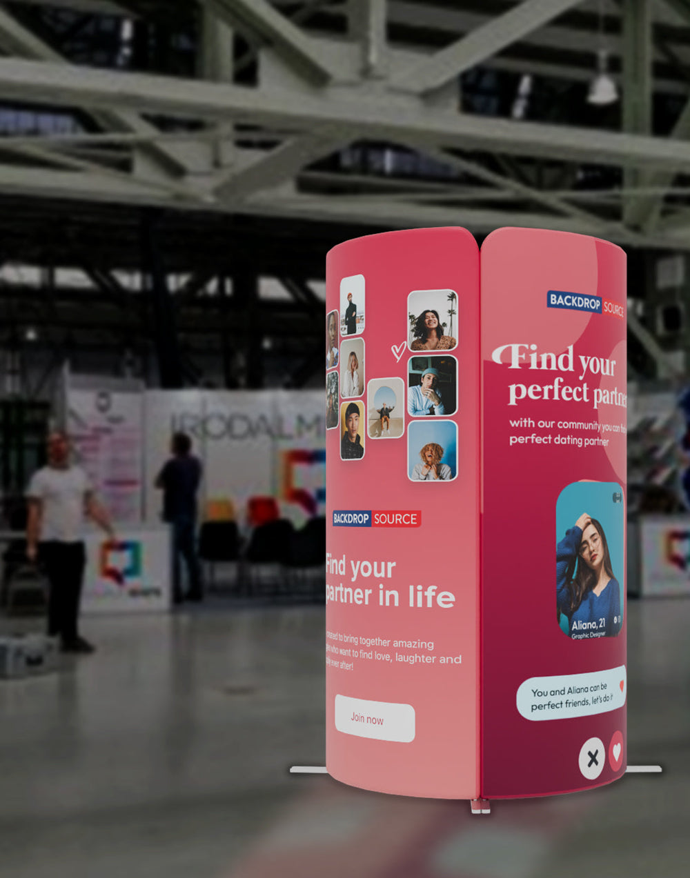 Magnetic Fabric Booth Display - Model 1 (2m x 2m)