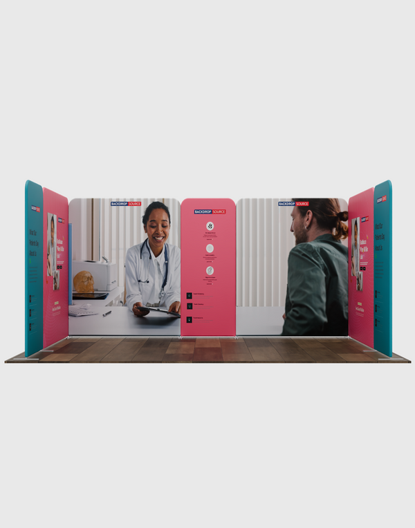Magnetic Fabric Booth Display - Model 1 (5m x 3m)