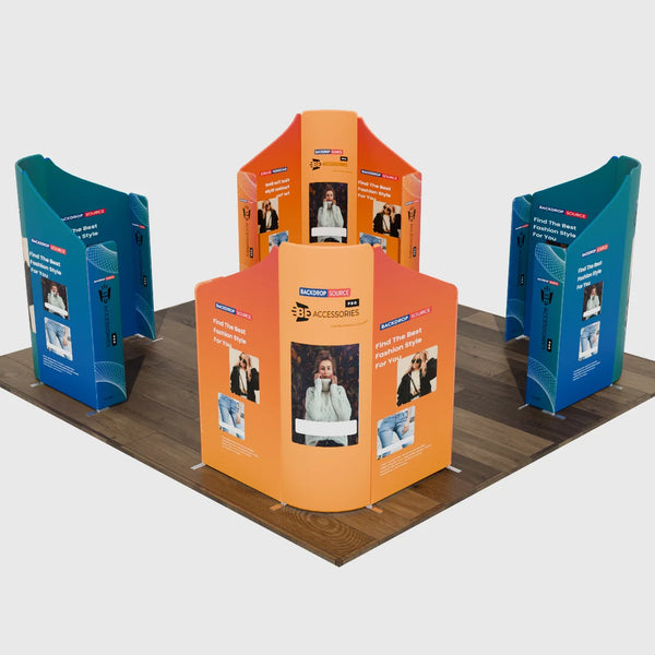 Magnetic Fabric Booth Display - Model 5 (6m x 6m)