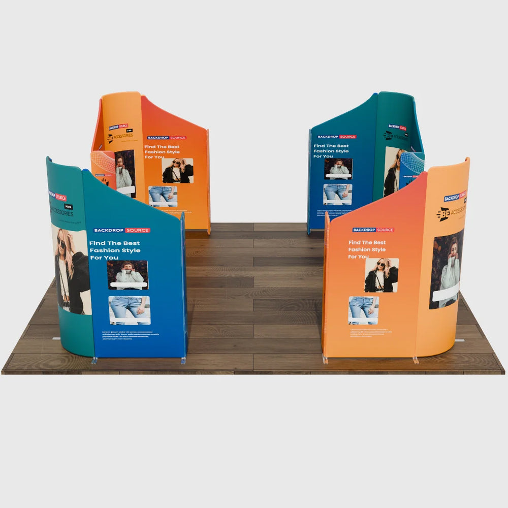 Magnetic Fabric Booth Display - Model 5 (6m x 6m)