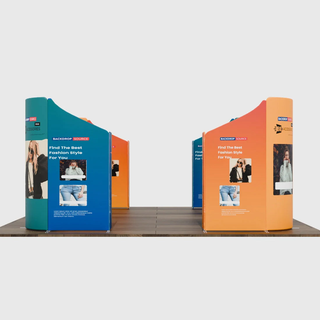 Magnetic Fabric Booth Display - Model 5 (6m x 6m)