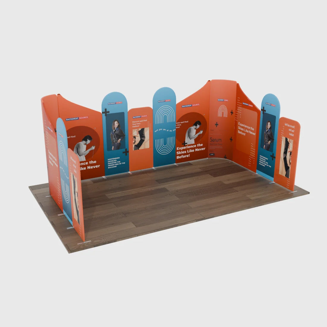 Magnetic Fabric Booth Display - Model 3 (6m x 6m)