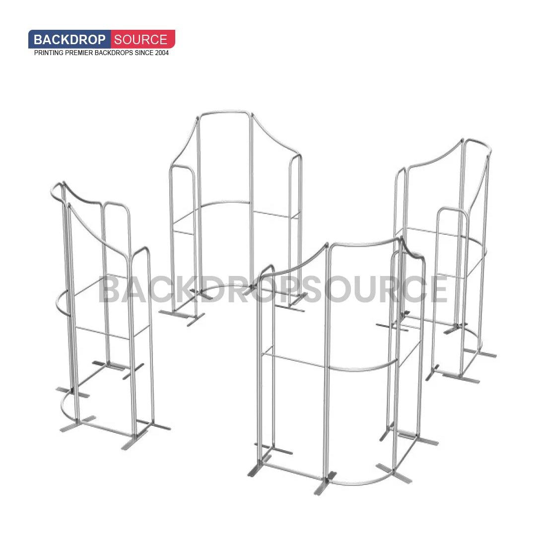Magnetic Fabric Booth Display - Model 5 (6m x 6m)