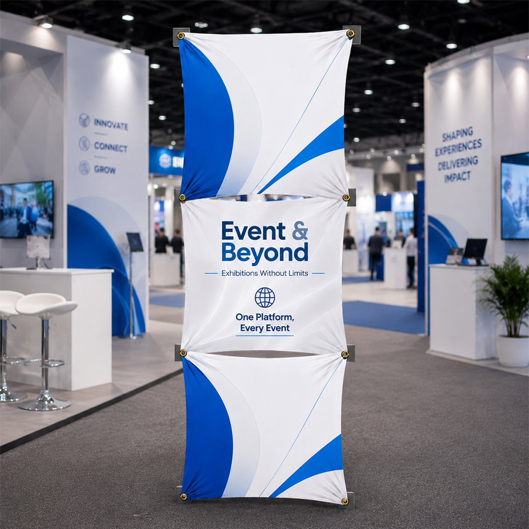 1 x 3 Fabric GeoMetrix Pop Up Grid Display