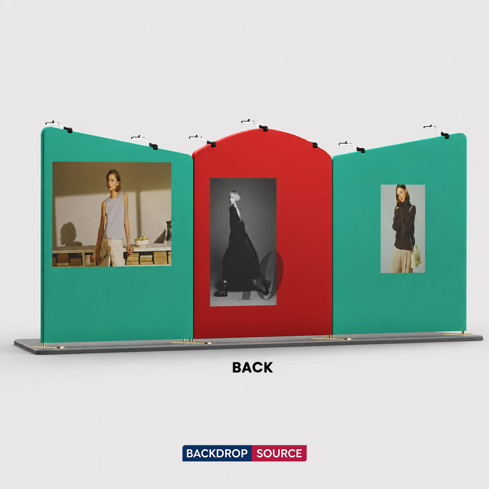 6x3m Straight Backdrop with 3D Wall & Arch Exhibition Kit