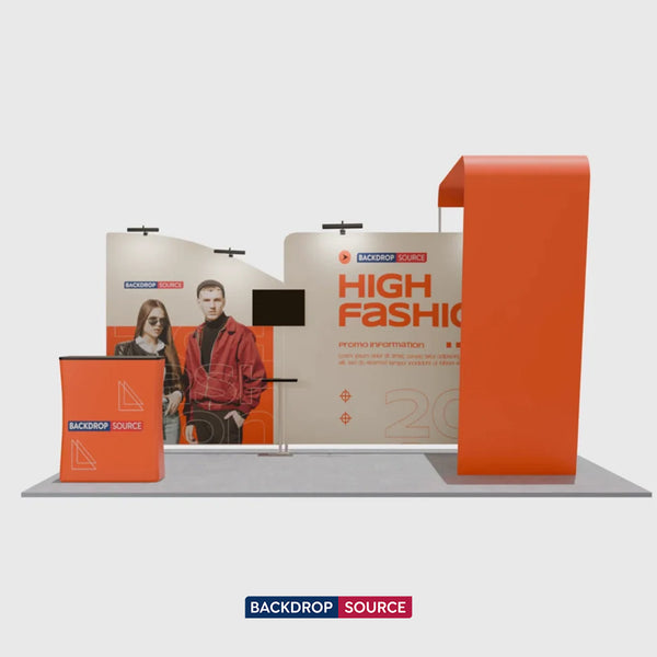 6m Straight Backdrop with Arch Exhibition Kit