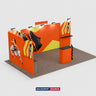 6m Straight Backdrop with Shelf Exhibition Kit