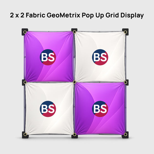 2 x 2 Fabric GeoMetrix Pop Up Grid Display