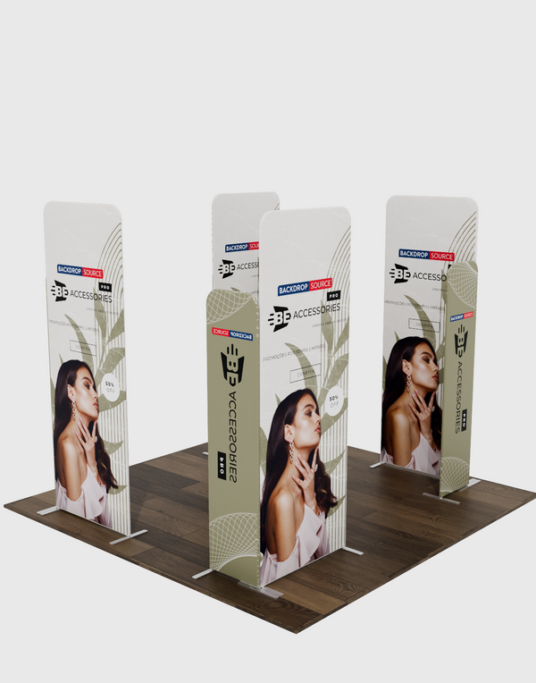 Magnetic Fabric Booth Display - Model 4 (3m x 3m)