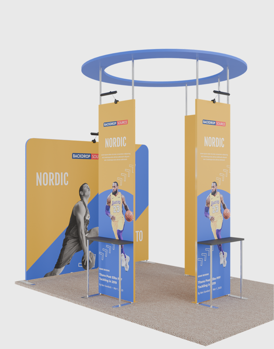 3x3m Straight Fabric Wall Display