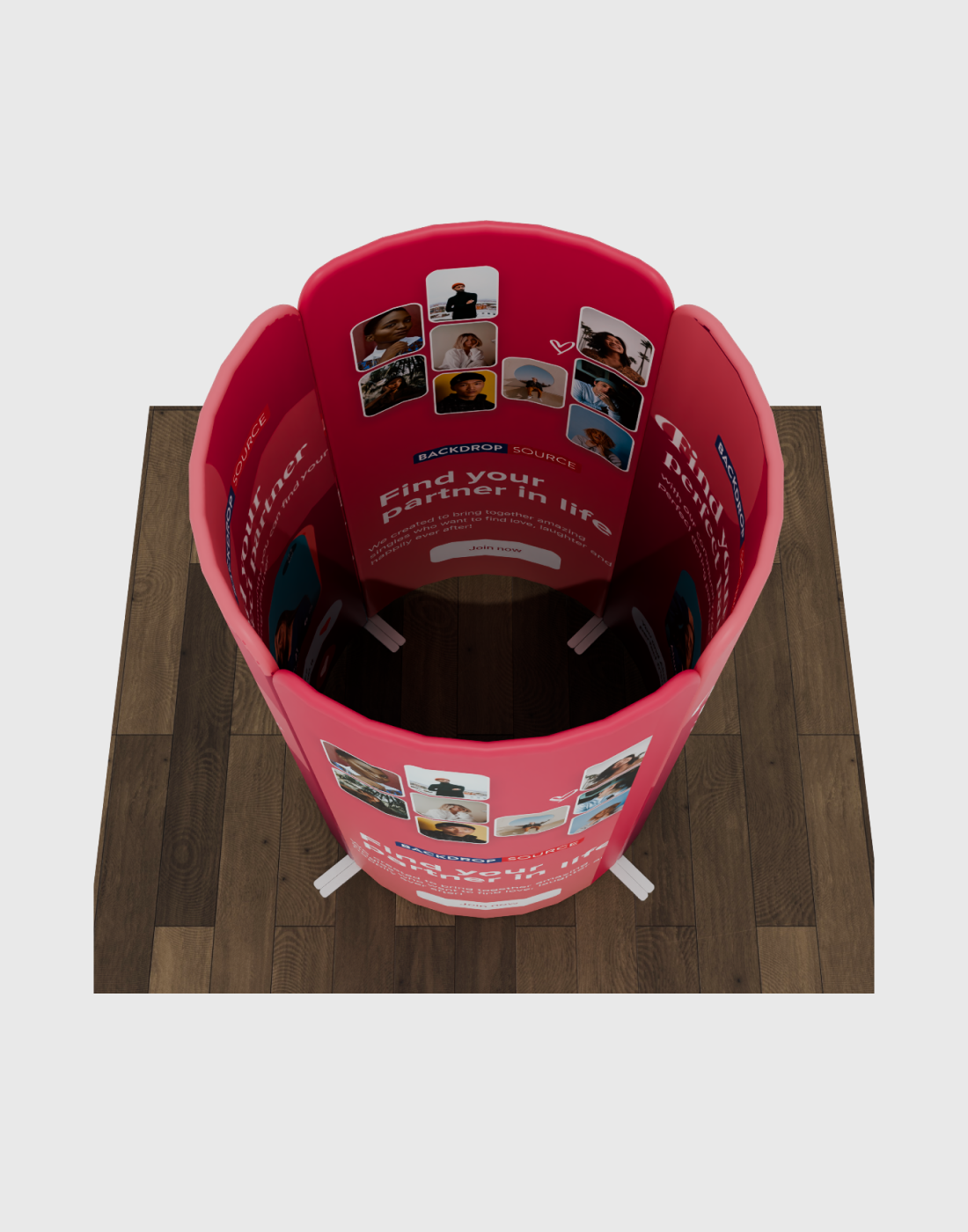 Magnetic Fabric Booth Display - Model 1 (2m x 2m)