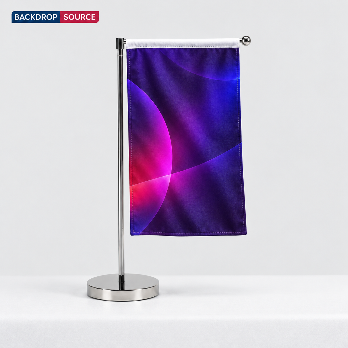 Custom Desk Flags – Single Flag Stand