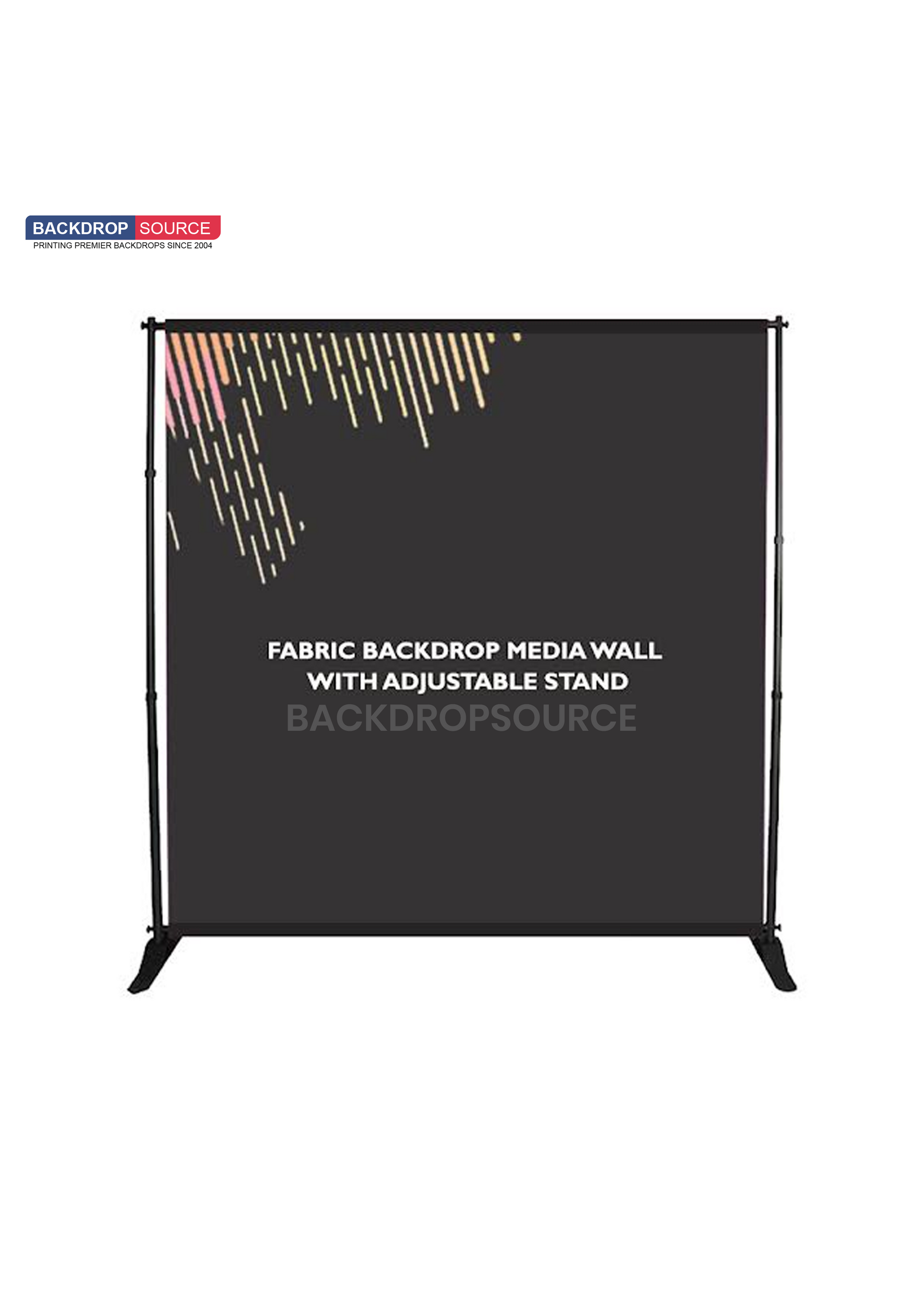 Fabric Backdrop Media Wall With Adjustable Stand