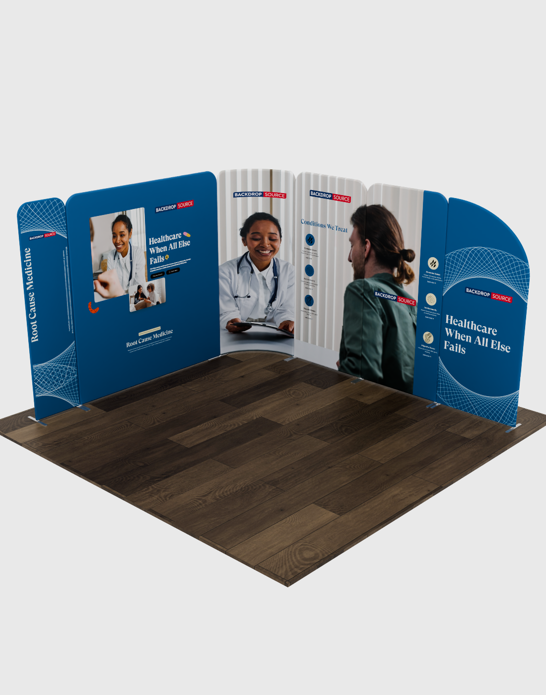 Magnetic Fabric Booth Display - Model 3 (3m x 3m)