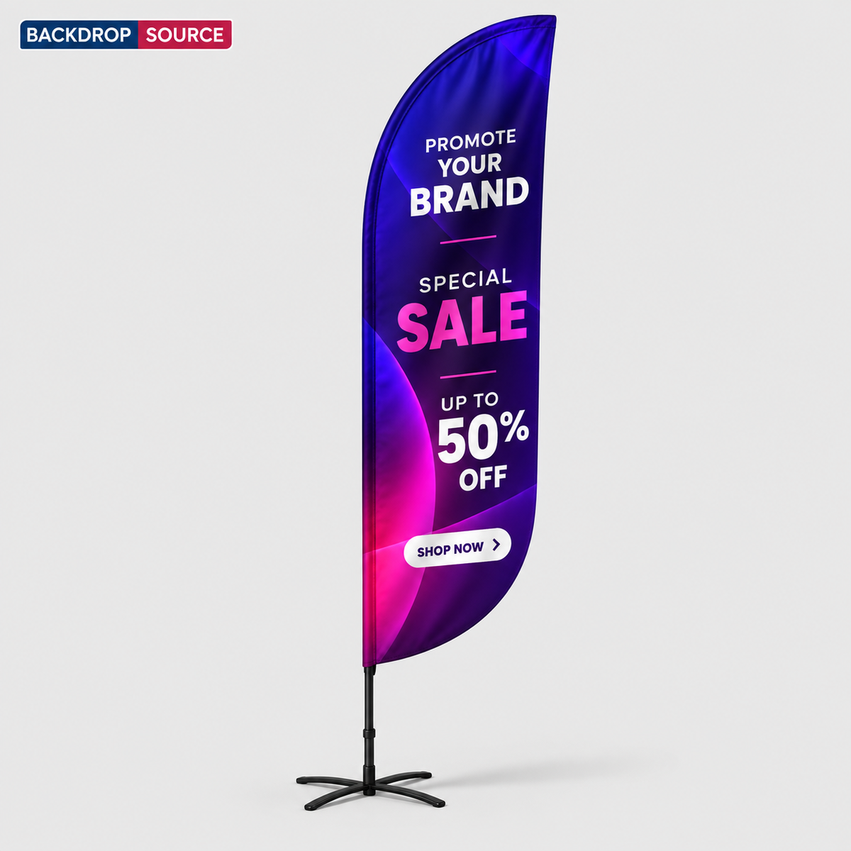 R Shape Fabric Flag