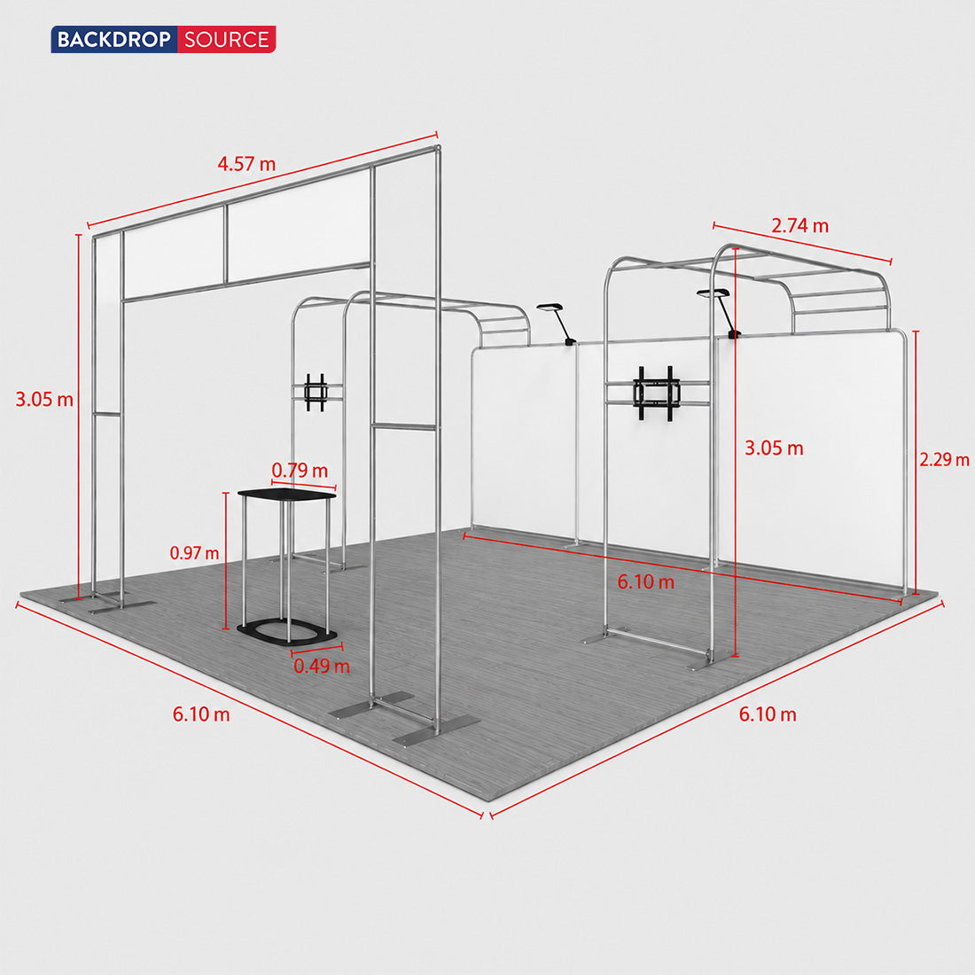 Modular Booth Kits 6m  x 6m - Model 16
