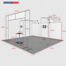 6x6m Booth Kit with 6m Backdrop, Entry Arch & 2 TV Mounts