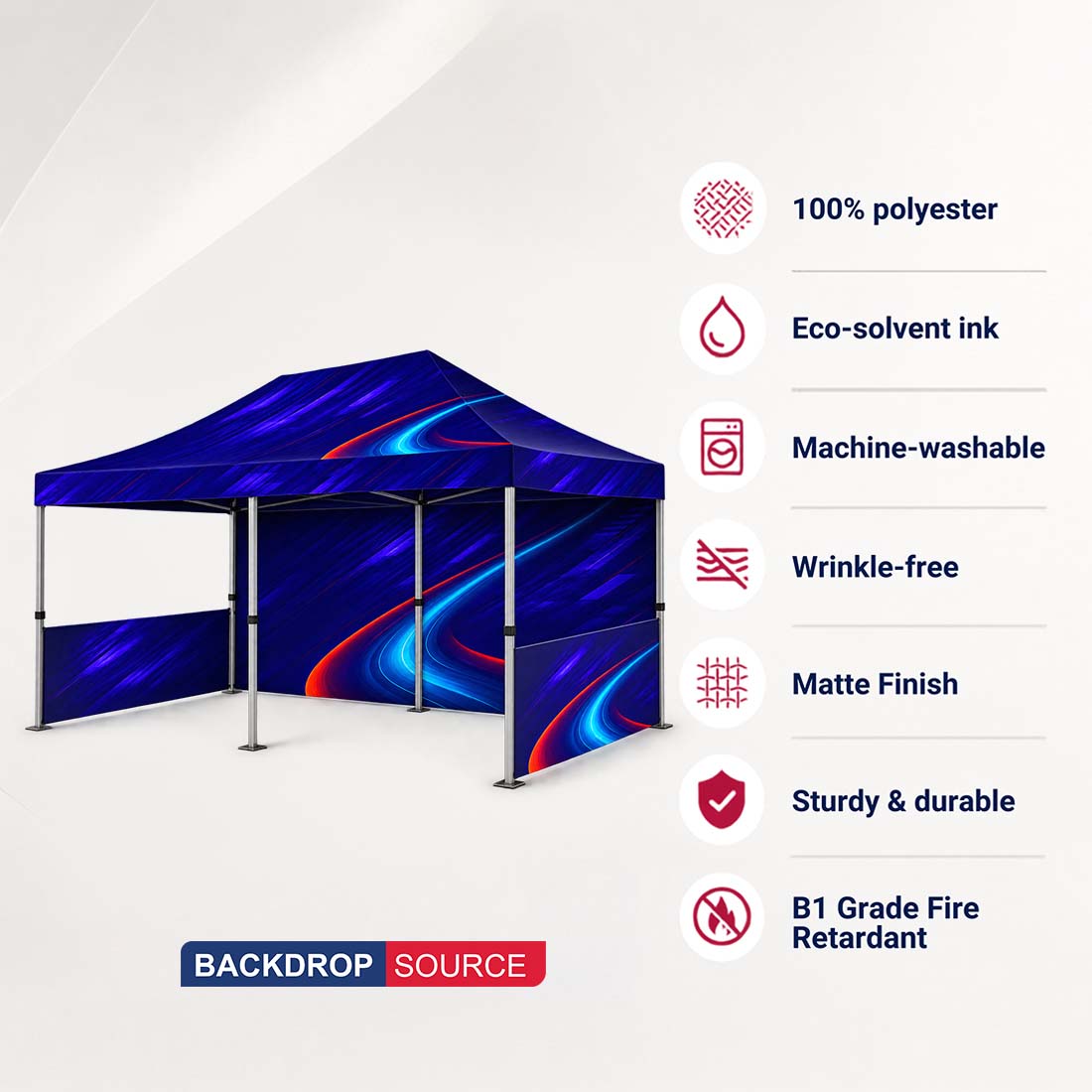 Heavy Duty Fabric Canopy Tent – (6m W x 3m H)