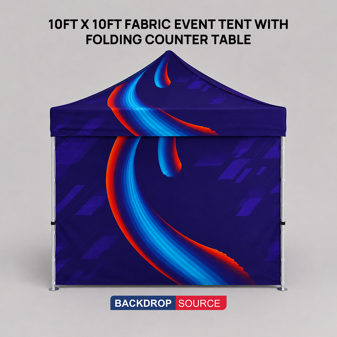3m x 3m Fabric Event Tent with Folding Counter Table
