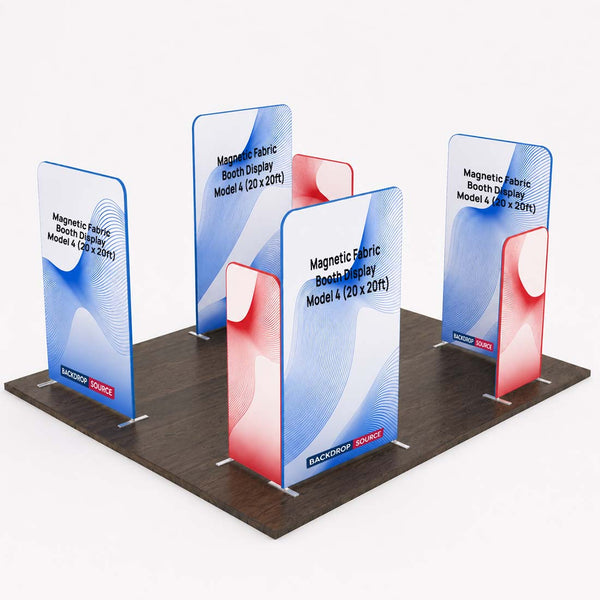 Magnetic Fabric Booth Display - Model 4 (6m x 6m)