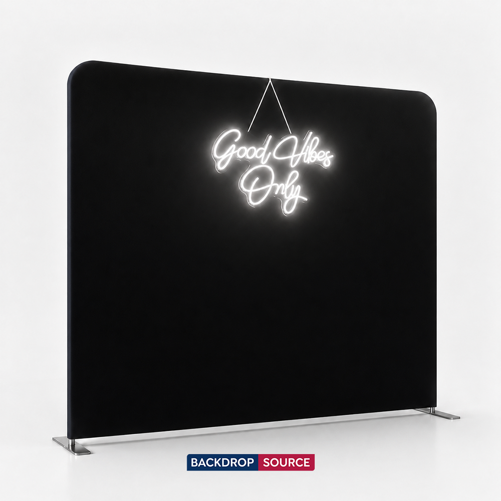 Modular Straight Tension Display with Neon Lights