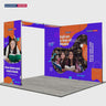 3m Folding SEG Booth Kit with 3-Panel Backwall & L-Arch