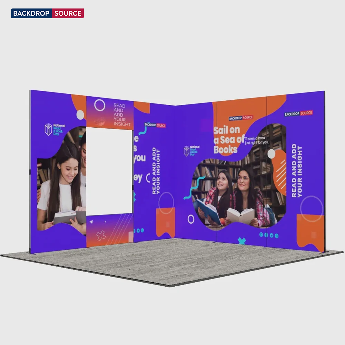 3m Folding SEG Backwall Kit with Short Side Returns