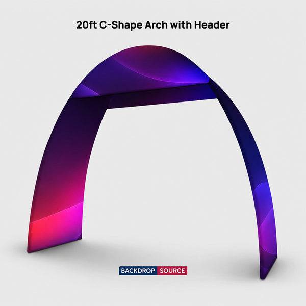 C Shape Tension Fabric Arch - 6m