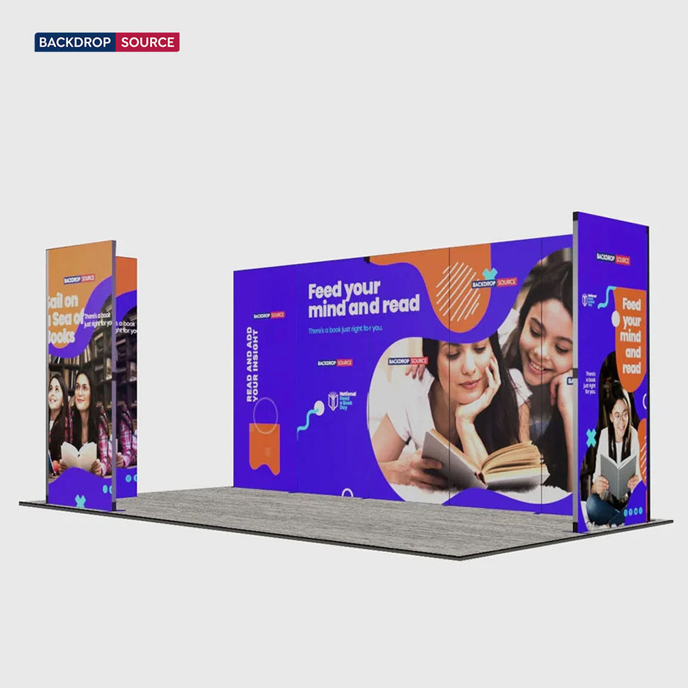 6m Folding SEG Booth Kit with L-Shape Return Walls