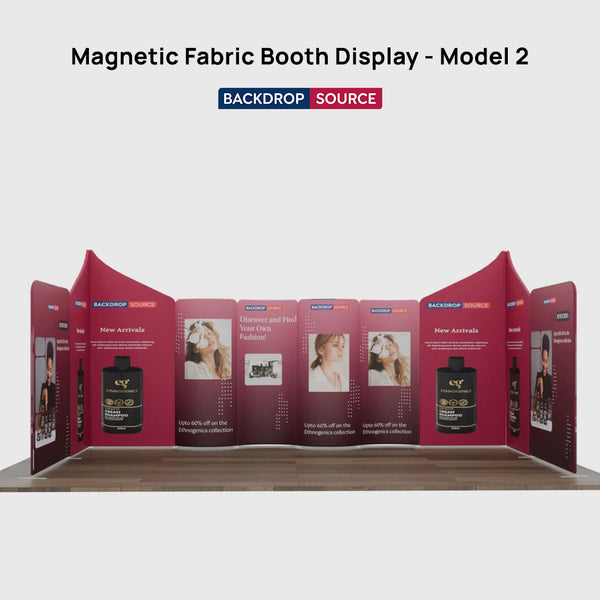 Magnetic Fabric Booth Display - Model 2 (6m x 6m)