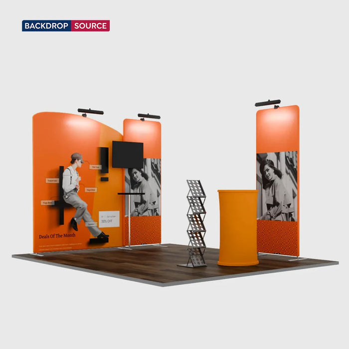 3m Premium Modular Exhibition Stand with TV Display Booth Kit
