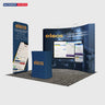 3x3m Curved Wall Booth Kit with Banner Stand & Counter