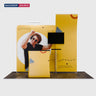3x3m Booth Kit with Curved & Straight Walls, Counter & TV Mount