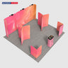 6x6m Magnetic Booth Kit with Y-Shape Walls & Reception Counter