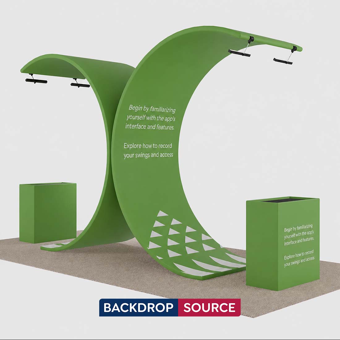 3x6m C-Arch Booth Kit with 2 Counters