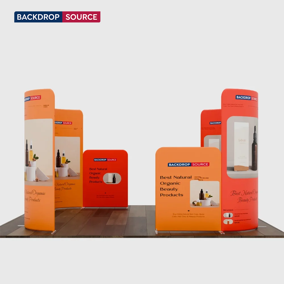 4x3m Magnetic Fabric Booth Wall with 8 Panels