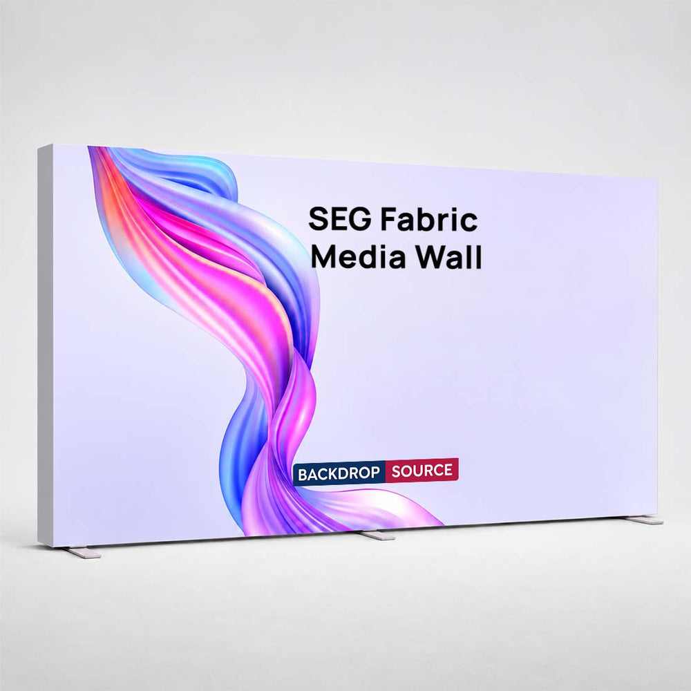 Non-Backlit SEG Fabric Media Wall - 5m W x 2.5m H