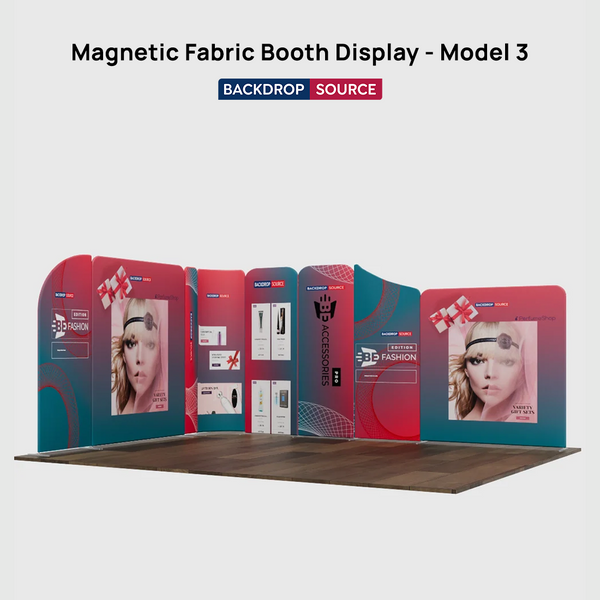 Magnetic Fabric Booth Display - Model 3 (5m x 4m)