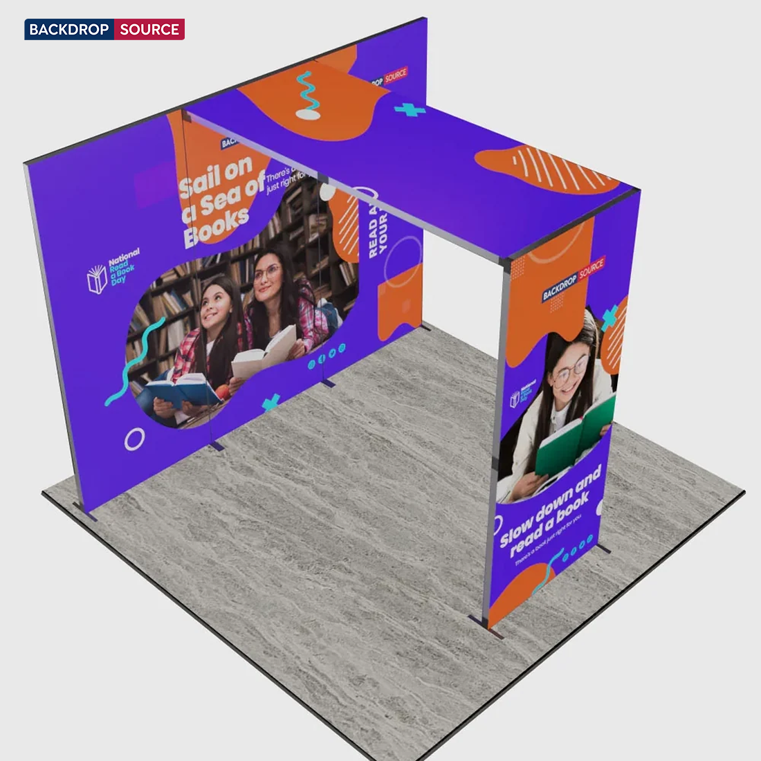 3m Folding SEG Backwall Kit with L-Arch Front & Top