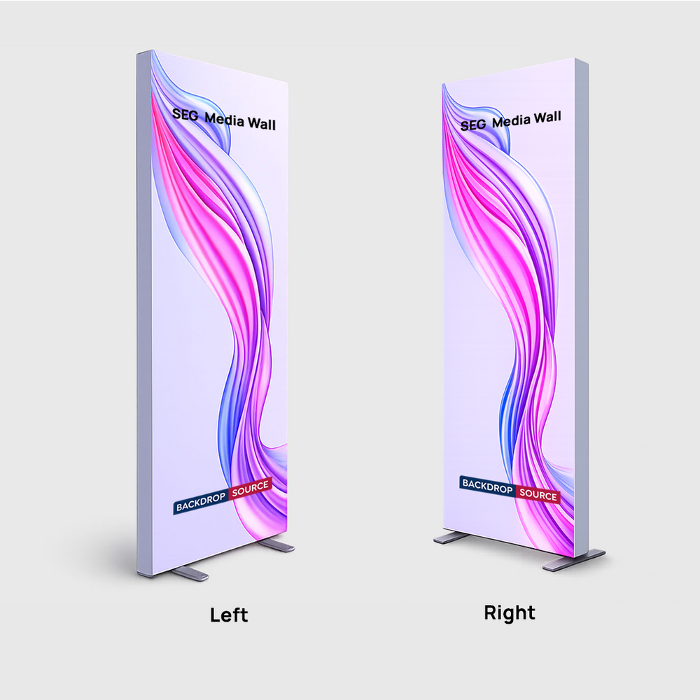 SEG Fabric Media Wall - 0.85m W x 2m H
