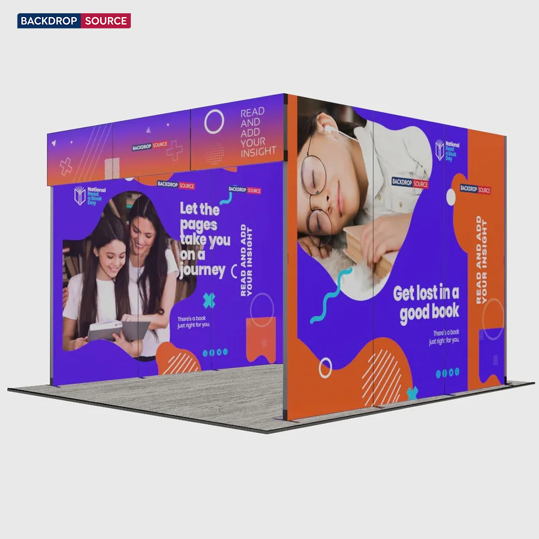 3m Folding SEG Straight Backwall Display