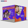 3m Folding SEG Straight Backwall Display